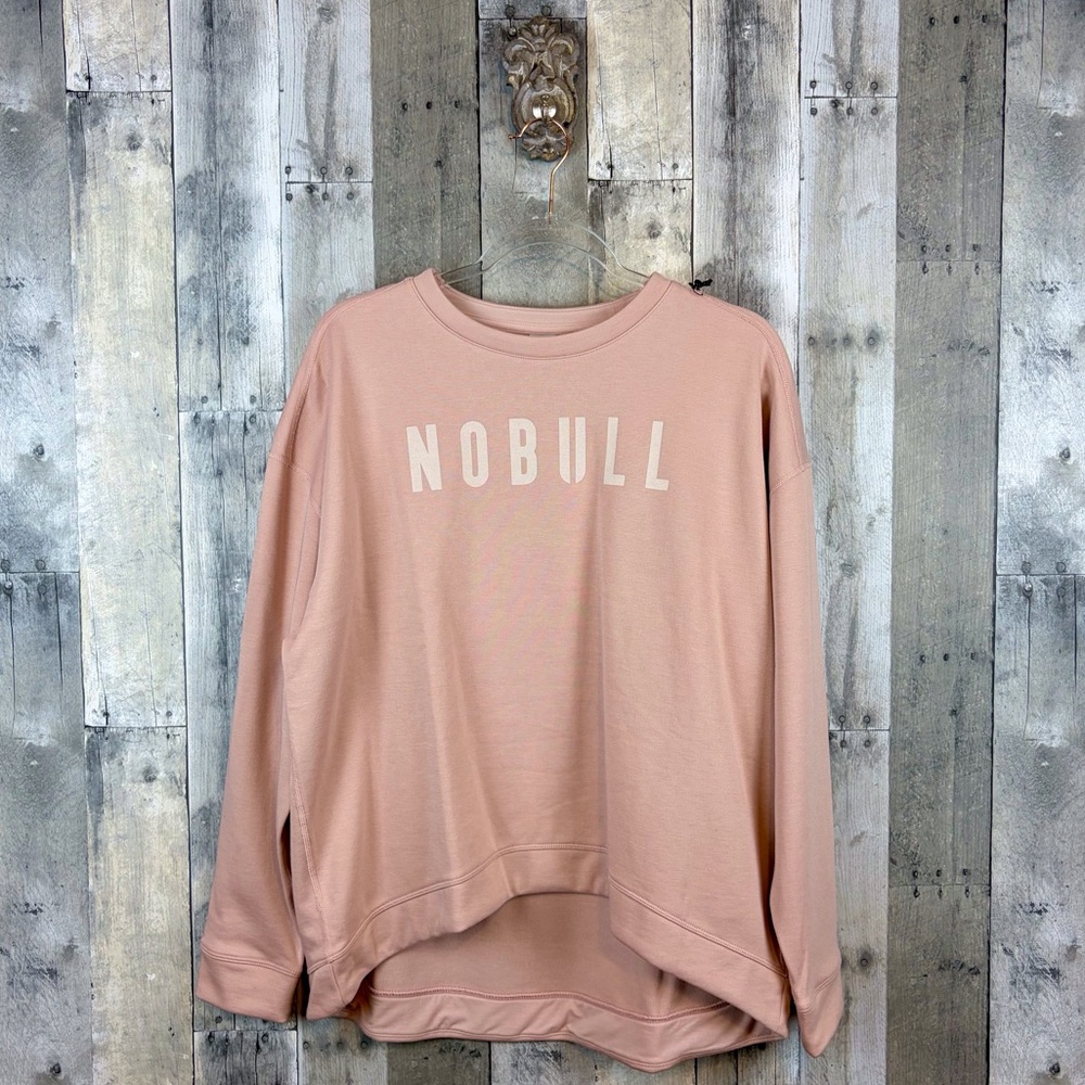 NWT NOBULL Woman’s Crew Neck Sweatshirt in Rose Pink Size XL.